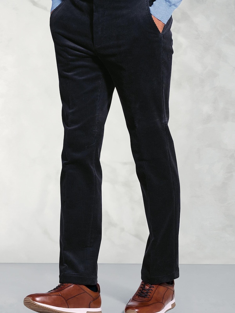 Brook Taverner Blue 8W Corduroy Trousers - Image 1 of 3