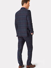Brook Taverner Blue Check Wool Suit Jacket - Image 3 of 5