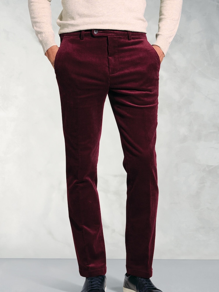 Brook Taverner Purple 8W Corduroy Trousers - Image 1 of 3