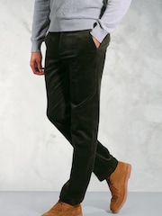 Brook Taverner Dark Grey 8W Corduroy Trousers - Image 1 of 3