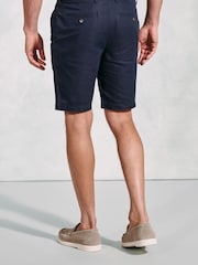 Brook Taverner Blue Cotton Linen Shorts - Image 2 of 3