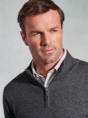Brook Taverner Grey Dark Quarter  Zip Jumper - Image 3 of 3