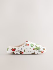 Cream The Grinch Matching Family Christmas Mule Slippers - Image 4 of 8