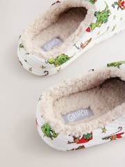 Cream The Grinch Matching Family Christmas Mule Slippers - Image 7 of 8