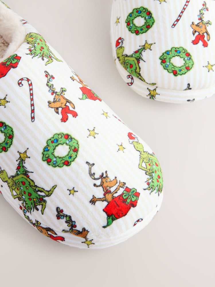 Cream Grinch Matching Family Christmas Mule Slippers - Image 8 of 8 Cream Grinch Matching Family Christmas Mule Slippers - Image 8 of 8