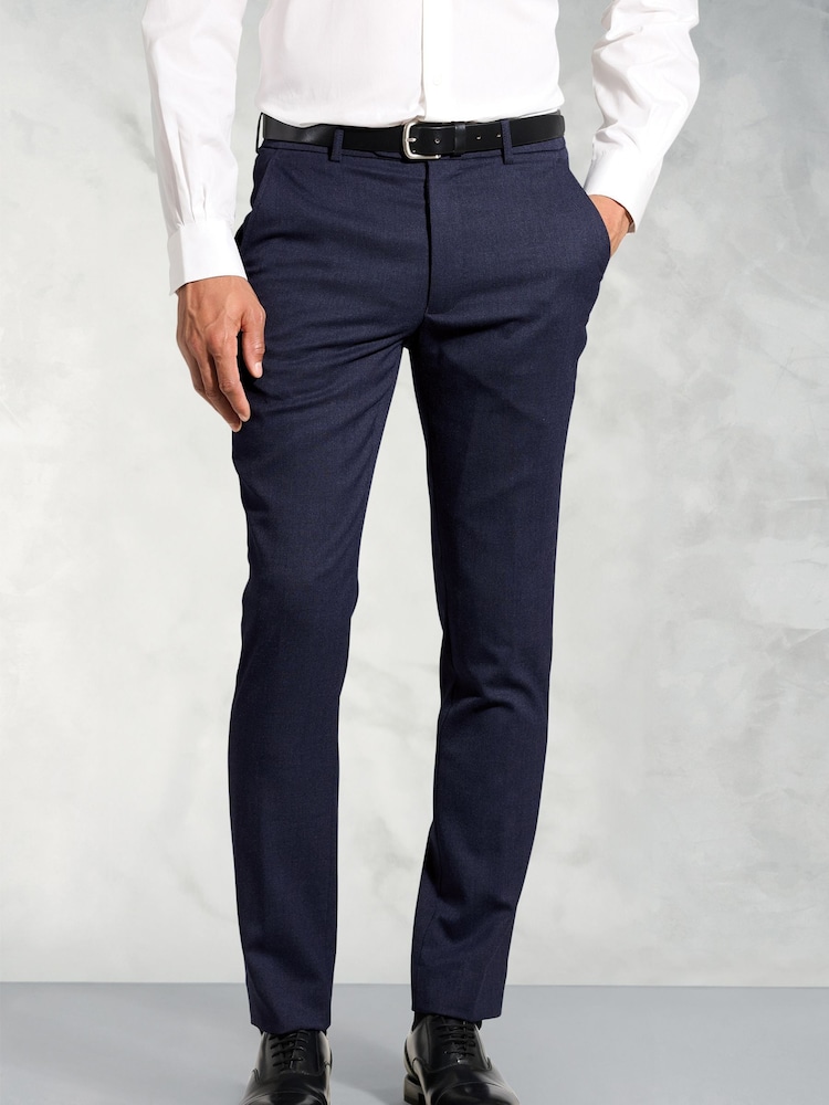 Brook Taverner Blue Flannel Trousers - Image 2 of 3