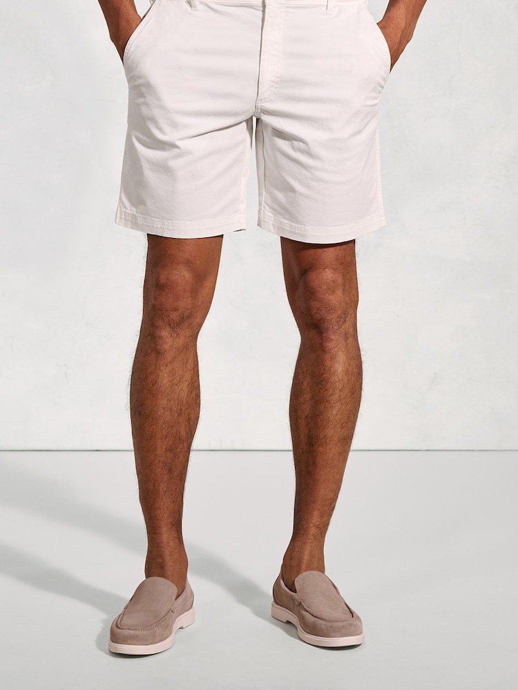 Brook Taverner White Garment Dyed Casual Shorts - Image 1 of 3