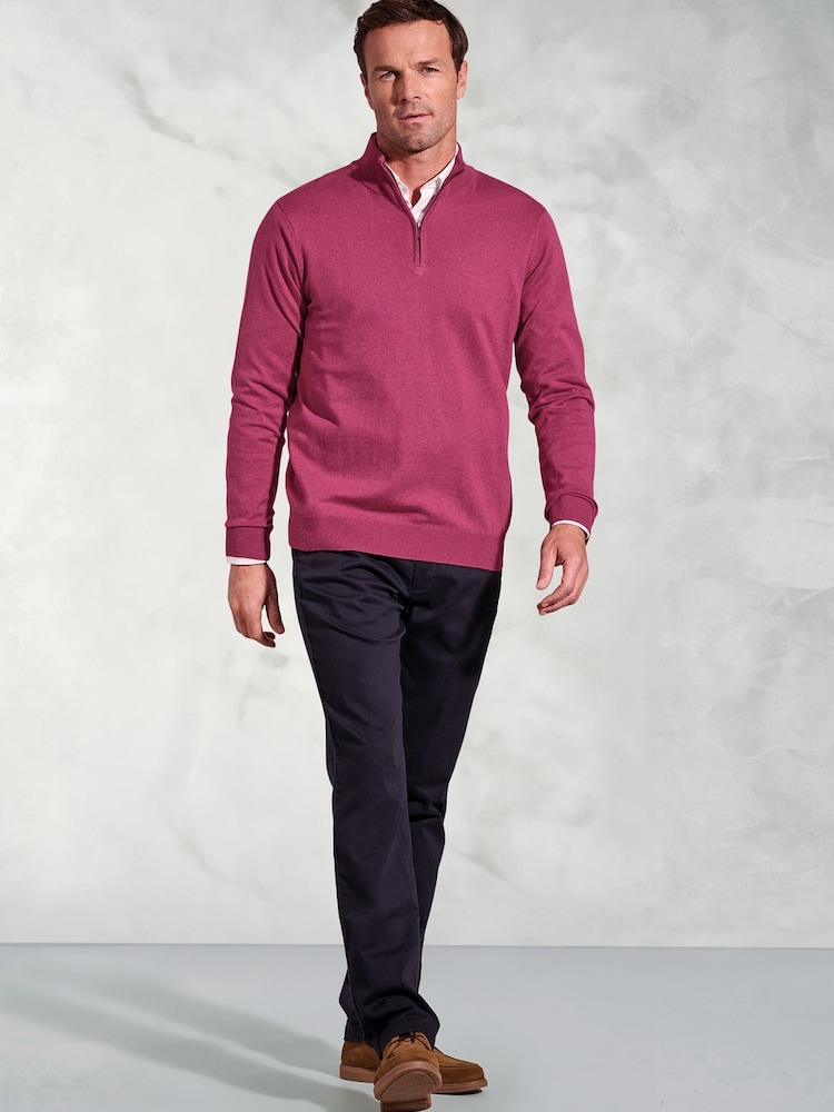 Brook Taverner Purple 1/4 Zip Jumper - Image 2 of 3