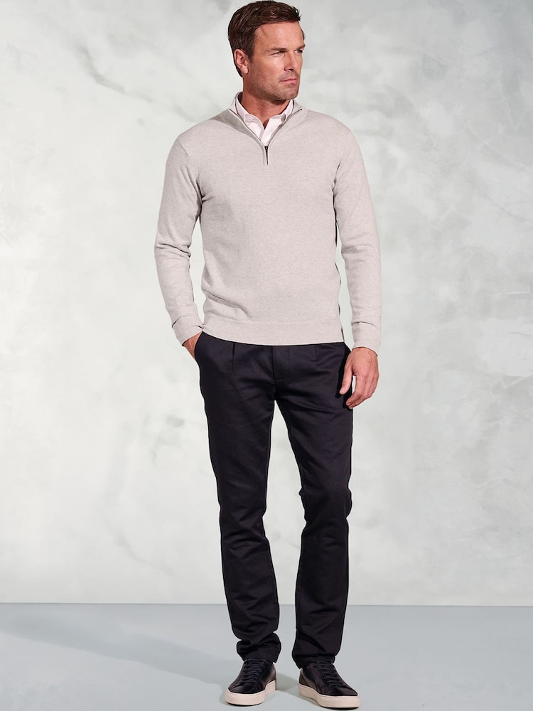 Brook Taverner Grey 1/4 Zip Jumper - Image 2 of 3