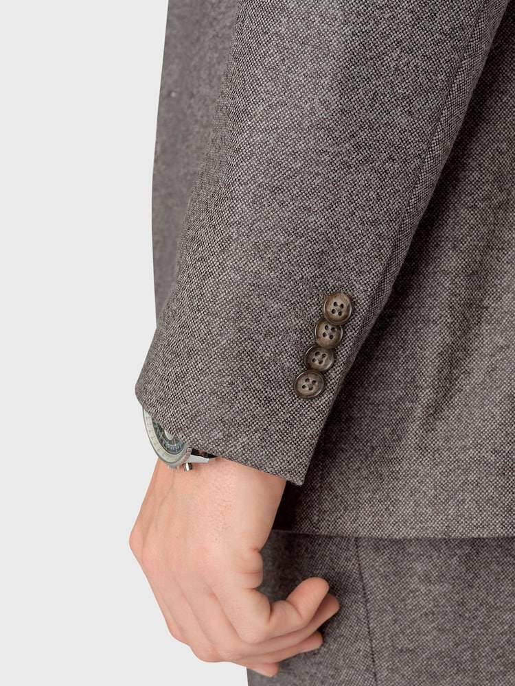 Brook Taverner Grey Donegal Wool Suit Jacket - Image 5 of 5