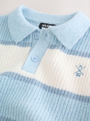 Azul claro - Polo de punto a rayas estilo rugby (3 meses - 7 años) - Imagen 5 de 6
