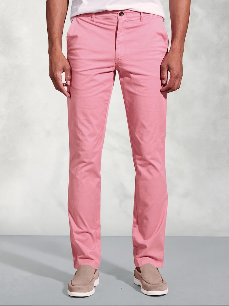Brook Taverner Pink Garment Dyed Casual Trousers - Image 1 of 3