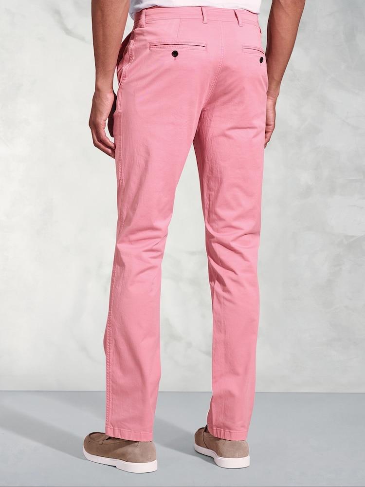 Brook Taverner Pink Garment Dyed Casual Trousers - Image 2 of 3