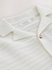 Ecru Revere Collar Short Sleeve Knitted Polo Shirt (3mths-7yrs) - Image 7 of 7