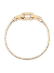 AllSaints Gold Tone Rope Chain Hexagon Link Strand Bracelet - Image 1 of 3