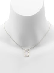 AllSaints Silver Tone  Rope Hexagon Pendant Necklace - Image 3 of 3
