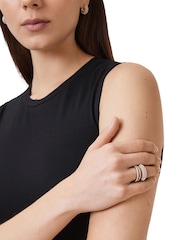 AllSaints Gold Pearl Trio Ring Set - Image 5 of 5