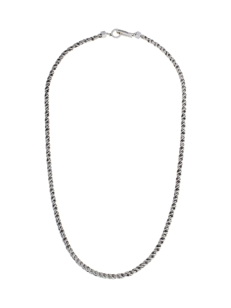 AllSaints Silver Tone Mens Rope Chain Necklace - Image 1 of 3
