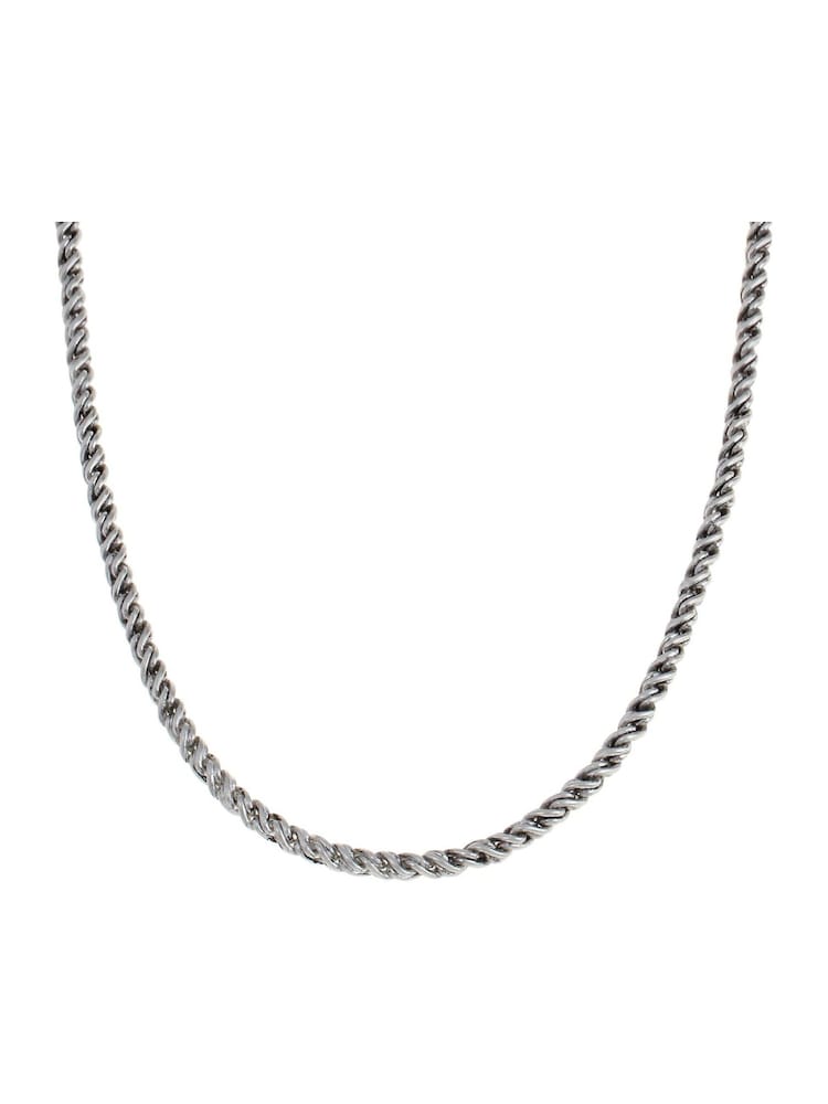 AllSaints Silver Tone Mens Rope Chain Necklace - Image 2 of 3