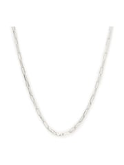 AllSaints Silver Tone Mens Hammered Link Necklace - Image 2 of 5
