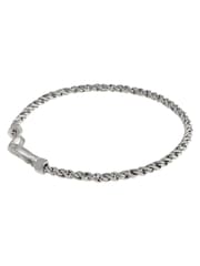 AllSaints Silver Tone Mens Rope Chain Bracelet - Image 1 of 4