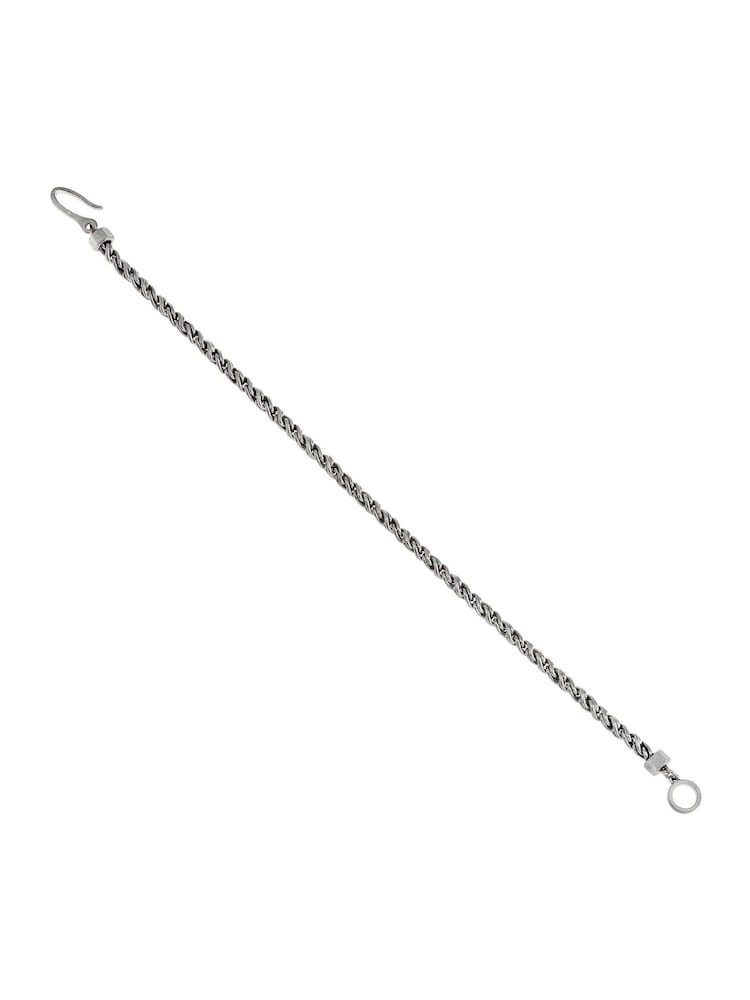 AllSaints Silver Tone Mens Rope Chain Bracelet - Image 2 of 4