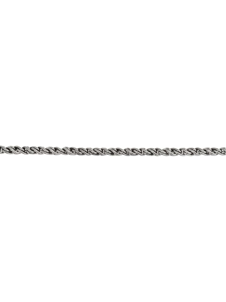 AllSaints Silver Tone Mens Rope Chain Bracelet - Image 4 of 4