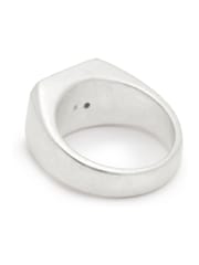 AllSaints Silver Tone Mens Chunky Hexagon Signet Ring - Image 2 of 6