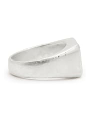 AllSaints Silver Tone Mens Chunky Hexagon Signet Ring - Image 4 of 6