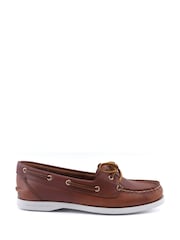 Amblers Safety Authentic 1 Eye Boat Brown Shoes - Image 1 of 4