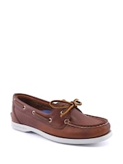 Amblers Safety Authentic 1 Eye Boat Brown Shoes - Image 2 of 4