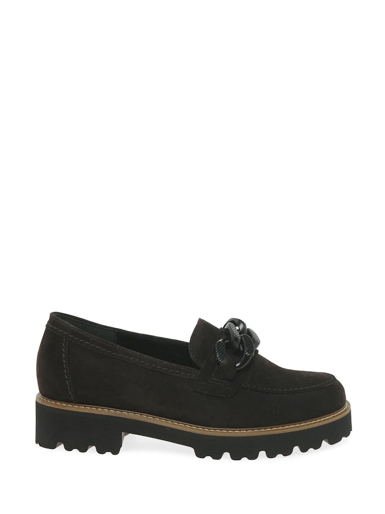 Gabor Squeeze Suede Brown Shoes - Image 1 of 5