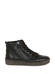 Gabor Lake Leather Hi-Top Black Trainers - Image 1 of 5