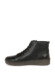 Gabor Lake Leather Hi-Top Black Trainers - Image 2 of 5