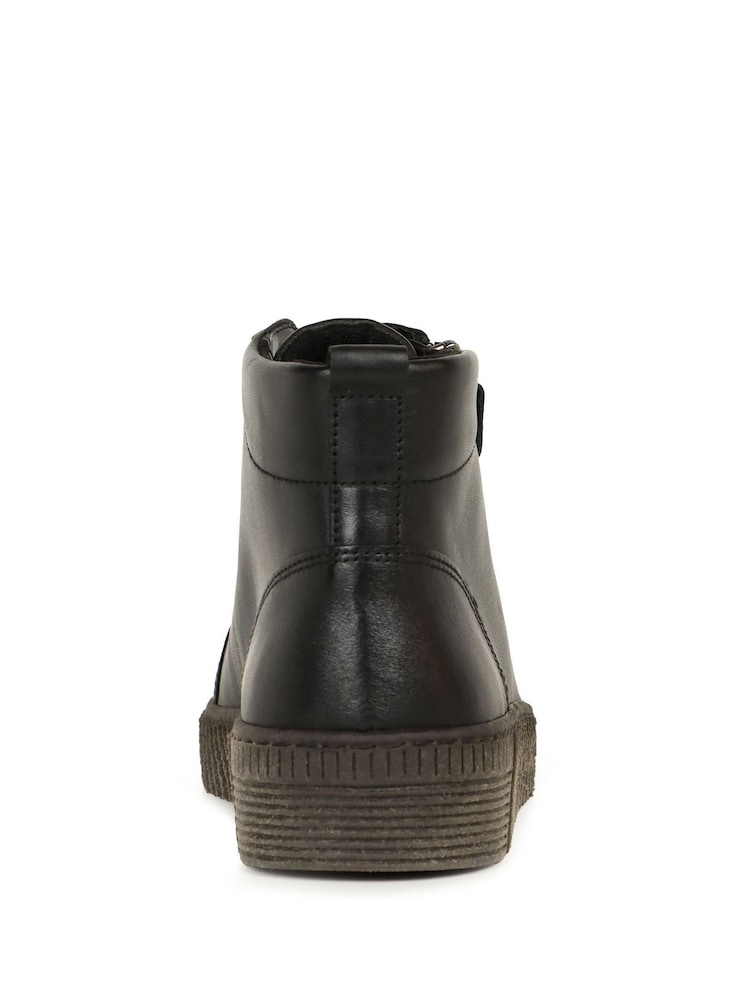 Gabor Lake Leather Hi-Top Black Trainers - Image 5 of 5