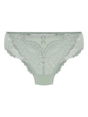 Hunkemoller Green Daisy Brazilian Knickers - Image 4 of 5