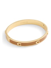 COACH Gold Tone Signature C Enamel Bangle Bracelet - Image 1 of 5