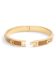 COACH Gold Tone Signature C Enamel Bangle Bracelet - Image 5 of 5