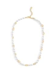 COACH Gold Tone Signature Heritage Pearl Collar Necklace - Image 1 of 3