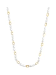 COACH Gold Tone Signature Heritage Pearl Collar Necklace - Image 2 of 3