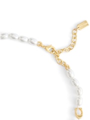 COACH Gold Tone Signature Heritage Pearl Collar Necklace - Image 3 of 3