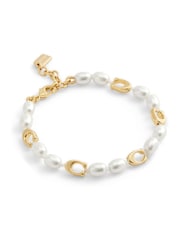 COACH Gold Tone Signature Heritage Pearl Strand Bracelet - Image 2 of 4