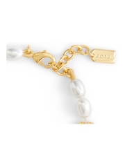 COACH Gold Tone Signature Heritage Pearl Strand Bracelet - Image 4 of 4