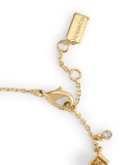 COACH Gold Tone Signature Logo Enamel Cube Strand Bracelet - Image 4 of 4