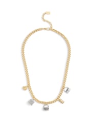 COACH Gold Tone Signature Handbag Charm Bib Necklace - Image 1 of 3