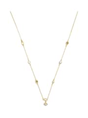 COACH Gold Tone Signature Heritage Pearl Charm Strand Necklace - Image 2 of 3