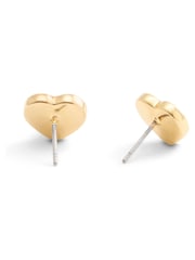 COACH Gold Tone Signature Quilted Heart Bag Stud Earrings - Image 3 of 3