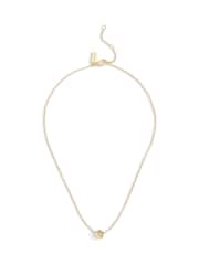 COACH Gold Tone Signature Tea Rose Pendant Necklace - Image 1 of 3