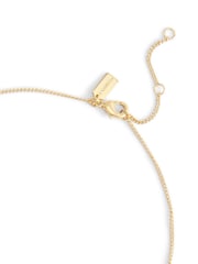 COACH Gold Tone Signature Tea Rose Pendant Necklace - Image 3 of 3