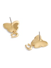 COACH Gold Tone Signature Heritage Butterfly Earrings - Image 3 of 3